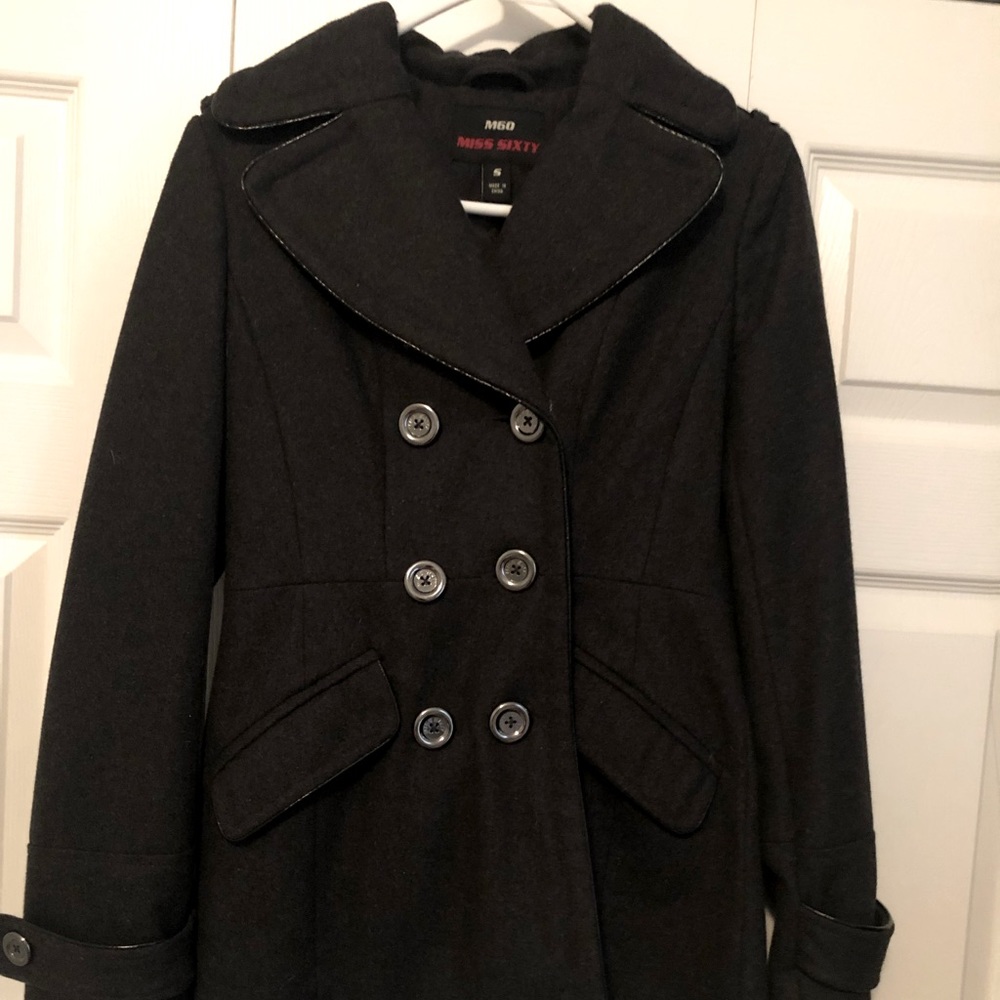 Miss Sixty Dark grey Peacoat winter jacket
